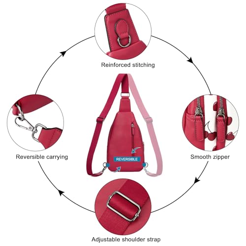 Image of CLUCI Crossbody Bags for Women Men,Leather Sling Bag Cross Body Backpack for Woman Gifts for Women Birthday Unique