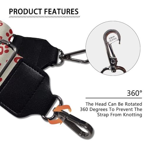 Image of Adjustable Purse Strap Replacement, Wide Shoulder Canvas Bag Strap, Crossbody Handbag Strap