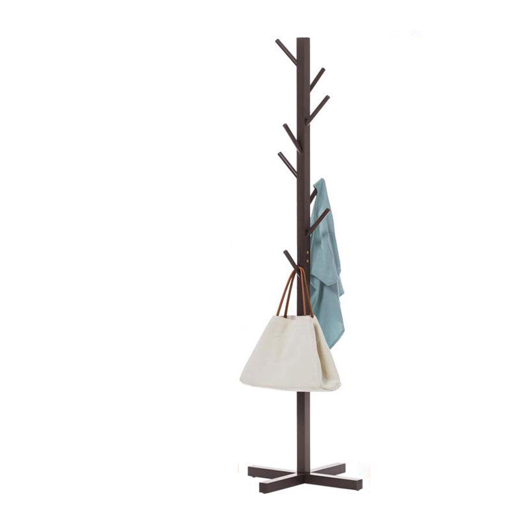 Porte-manteau en bois massif de sol d'une élégance intemporelle marron