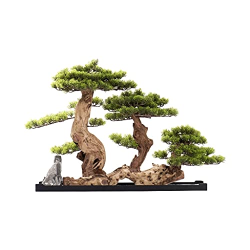 Maceta para árbol Falso Falso árbol de la planta en maceta artificial Bonsái artificial verde raíz de la planta de talla Oficina del arte del árbol artificial for la decoración casera de interior Arti