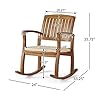 Christopher Knight Home Selma Acacia Rocking Chairs with Cushions, 2-Pcs Set, Teak Finish #2