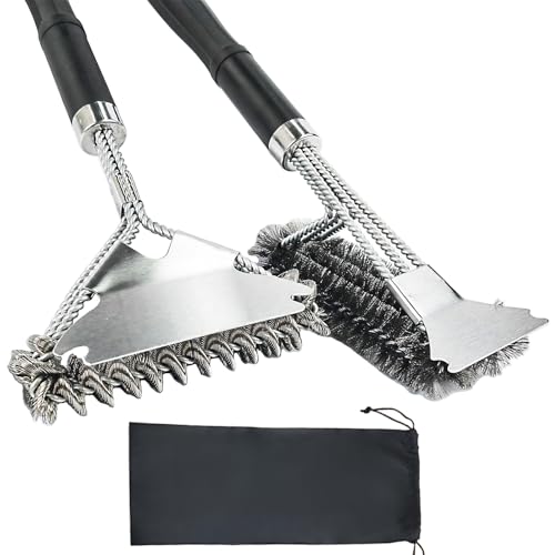 41Blkdqalcl. Sl500 (2Pcs) Bristle-Free Grill Brush & Scraper Set - Safe Stainless ...