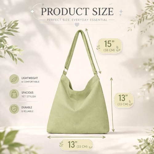 Image of Lify Women's Retro Large Size Canvas Shoulder Bag Hobo Crossbody Handbag Casual Tote - 1 Piece