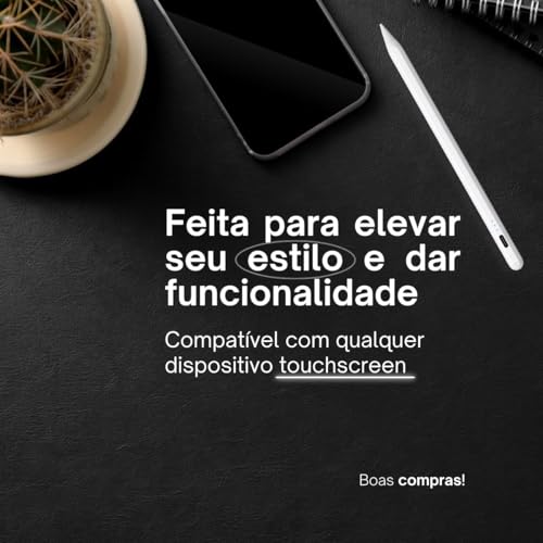 Caneta Pencil Para Ipad e tablet stylus pen universal ponta fina com rejeição de palma - Compatível