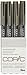 Copic Multiliner Waterproof Pigment Ink Pens, Set of 4 Assorted Nibs, Warm Gray Ink (MLWGRAY)