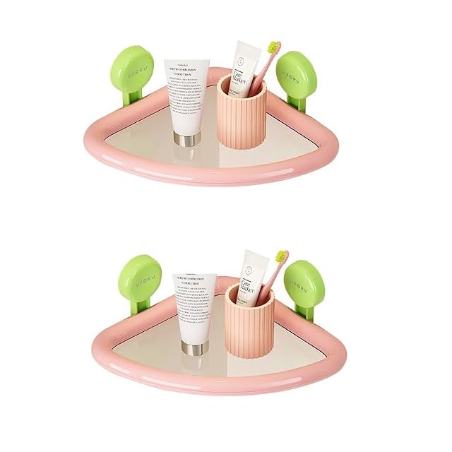 2PCS Shower Caddy with Suction Cups Wall Mounted Bathroom Storage Shelf Picture F