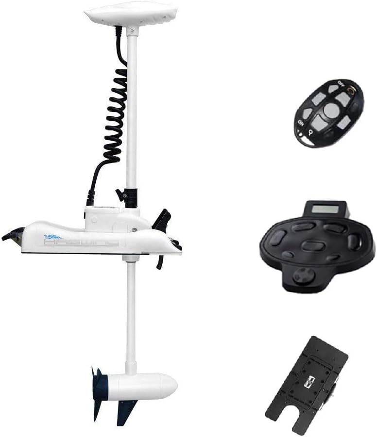 Haswing 12v 55lbs Electric Trolling Motor Bow Mounted Trolling Motor with Foot Control with Quick Release Bracket