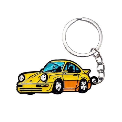 Image of Car Keychain Compatible with Vintage Porsche 911,Metal Key Chain,For Porsche 911 Key chain, Enamel Keychain