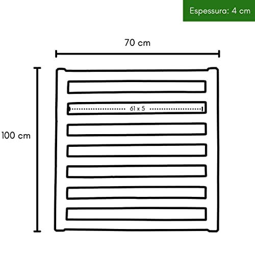 Painel Ripado de Madeira Alpe Para Jardim Vertical 100X70 Cm