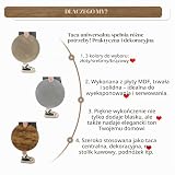 Hanobe Dekoracyjny Blat Salonu: Brązowa Drewniana Taca Okrągła Rustykalna Drewniana Taca Okrągły Wiejski Centralny Element Świecznik Świecznika Do Dekoracji Domu Ottoman Salon Display Organizer do