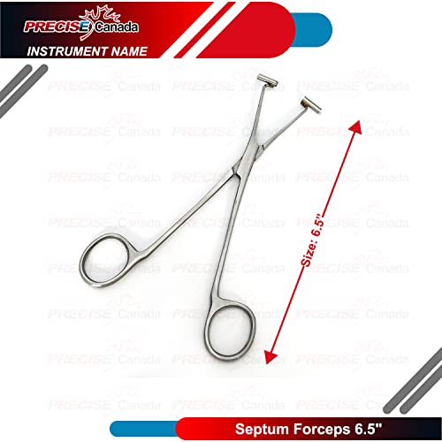 PRECISE CANADA Septum Forceps 6.5\" Piercing Body Clamps Pliers Tool - Thumbnail 2