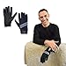 Inspired Comforts Wheelchair Full Finger Gloves with Anti-Slip Grip, Breathable & Reflective (Black/Black,M)