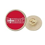 Klassifikation: Breastpin Dänemark Länderflagge Name Runde Metall Goldene Brosche Clip, M