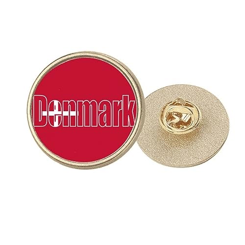 Broche Danemark en métal doré taille M pour vêtements
