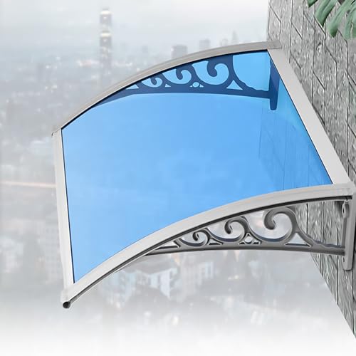 Auvent de porche en polycarbonate antichoc avec panneau traité anti-UV