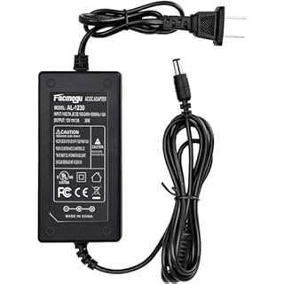 Facmogu DC 12V 3A Power Adapter, 100-240V AC to DC 12V 3A 36W Power Suppy with Barrel Connector 5.5x2.5mm & 5.5x2.1mm, 12 Volt 3 Amp Desktop Adpater 12V Switching Transformer AC/DC Power Converter