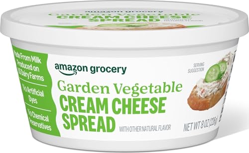 Amazon Grocery, Garden Vegetable Cream Cheese Spread, 8 Oz (Previously Amazon Fresh, Packaging May Vary)
