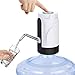 Litthing Distributeur Automatique de Pompe à Eau Bouteille Rechargeable d'eau Potable Bouteille de Pompage Rapide Electrique sans Fil (Blanc 3)