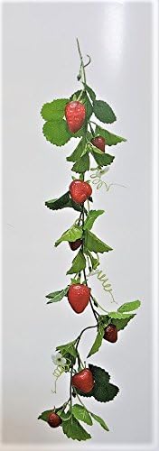 Amazon Sweet Strawberry ガーランド 造花 イチゴ ガーランド ディスプレイ 春 領収書発行 お洒落 可愛い 甘い 青文字系 イチゴツタ ぐるぐる イチゴ 850円 ガーランド インテリア カーテンレール 装飾 ガーランド 64cm E5995 造花 オンライン通販