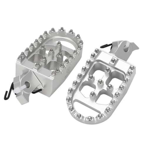 Repose-pieds de course en billet pour KLR650 1987-2023 avec ressorts argent