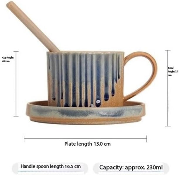 Retro Ceramic Coffee Cup Home Office Hotel Ear Hanging Mug Set