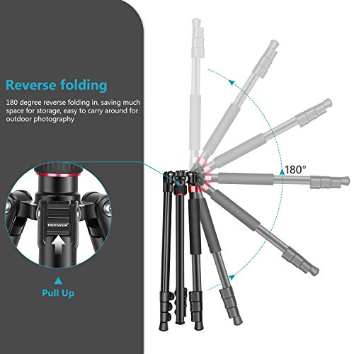 Neewer 2-In-1 Aluminum Alloy Camera Tripod Monopod 71.2"/181 Cm With 1/4 And 3/8 Inch Screws Fluid Drag Pan Head And Carry Bag For Nikon Canon Dslr Cameras Video Camcorders Load Up To 17.6 Pounds #TOP7