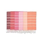 Oversized Turkish Beach Towel 38’’x71’’ - Set of 6 | 100% Turkish Cotton Lightweight Sand Free Quick Dry Pool Towels | Extra Large Bath Towels for Adults Beach Blanket Essentials