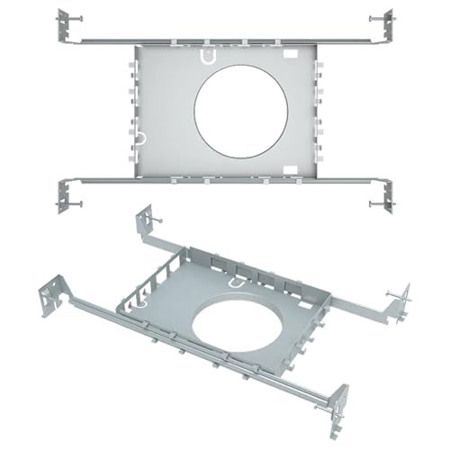 RAB Lighting DLPLATE Universal Mounting Plate for 3-6 Inch Wafer LED Downlights - Durable Steel - TAA Compliant for Recessed Lighting Install - Ideal for Dry/Damp Locations (4")