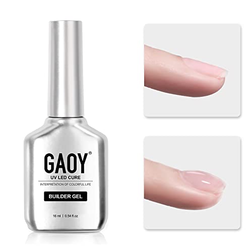 Gaoy Clear Builder Gel For Nails, 16Ml Nail Strengthener In A Bottle, Nail Extension Hard Gel, Soak Off Long Lasting Uv Gel #TOP29