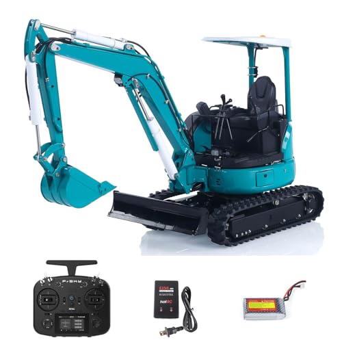 TOUCAN RC HOBBY LESU B0003 1/14 Mini Excavadora Hidráulica Controlada por Radio PC30 Metal RC Modelo Frsky X14 Radio Actualización Tono Luz Batería para Regalo Especial