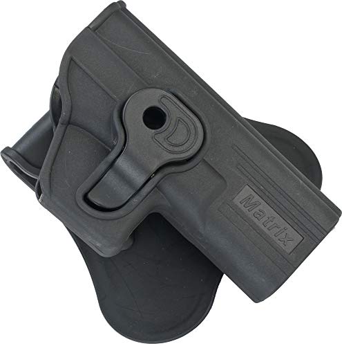 Evike Matrix Hardshell Adjustable Holster For Atp Acp Series Airsoft Pistols (Type: Black/Paddle Attachment) #TOP5