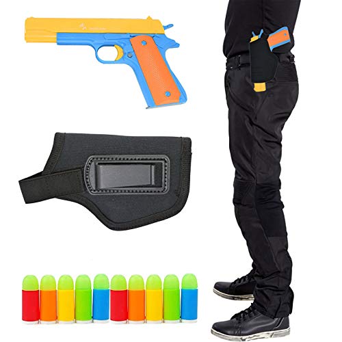 Backyard Blasters Kid Toy Gun, Colt 1911 Rubber Bullet Pistol with Black Holster - Unique Gift Intended for Fun,M1911 Toy Guns for Boys,Yellow