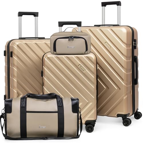 Sets 5 Piece,suitcases With Wheels, Hard Case Luggage With D