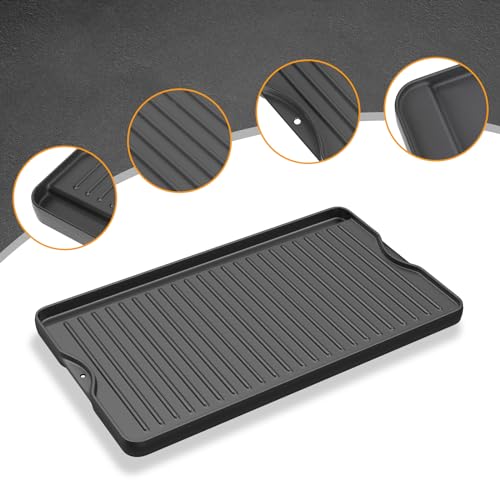 2-in-1 Reversible 16” x 24” Pre-Seasoned Cast Iron Cooking Griddle by AJinTeby - Image 6