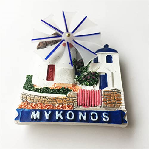 Imán Decorativo de Nevera Mykonos Grecia 3D miniatura 2