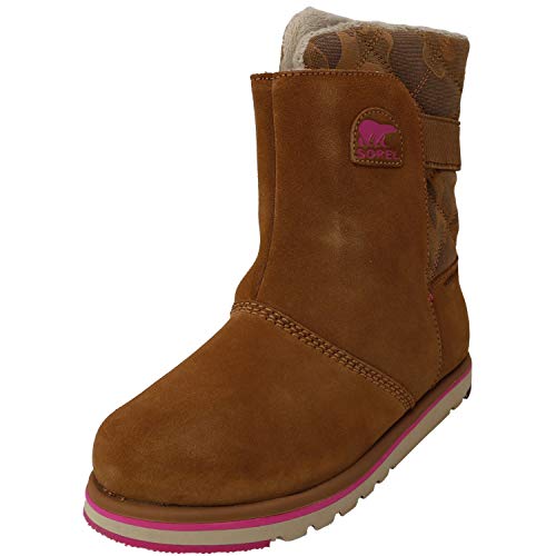 Sorel Youth Rylee Camo, Botas de Invierno para Niñas, Marrón (Elk/Pink Ice), 38 EU