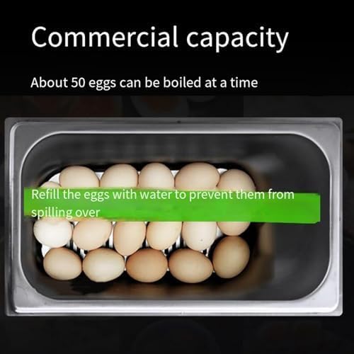 Electric Egg Cooker for 50 Eggs Capacity - Stainless Steel Poached & Tea Egg Machine