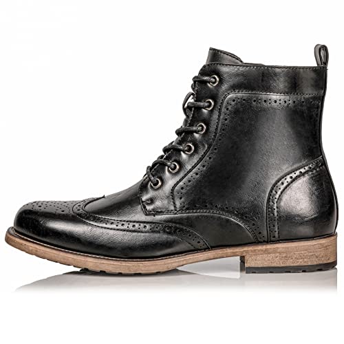 Metrocharm MC309 Men's Lace Up Wing Tip Dress Casual Fashion Oxford Boot2