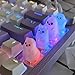 REDQIN Artisan Keycaps - Cute Ghost Shine Through Resin Custom Escape Handmade Keycap for Mechanical Keyboard (Dignified Little Ghost, Translucent)