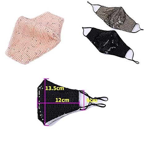 Face Mask Fashion Designer Thin Soft Cloth Mouth Cover Reusable with Filter BLK