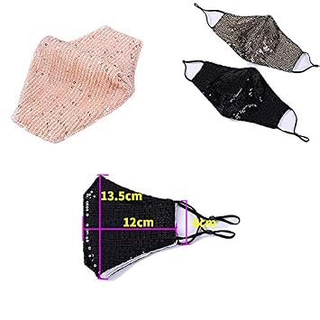 Face Mask Fashion Designer Thin Soft Cloth Mouth Cover Reusable with Filter BLK