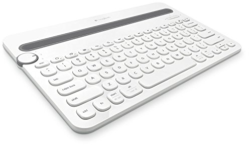 Image of Logitech K480 Wireless Multi-Device Keyboard for Windows, Apple iOS Android or Chrome, Wireless Bluetooth, Compact Space-Saving Design, PC /Mac /Laptop /Smartphone /Tablet- White