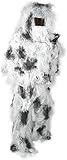 normani Tarnanzug, Ghillie Suit, bestehend aus Jacke, Hose, Gewehr- und Kopfbedeckung inkl Tragetasche Farbe Schneetarn Größe M/L