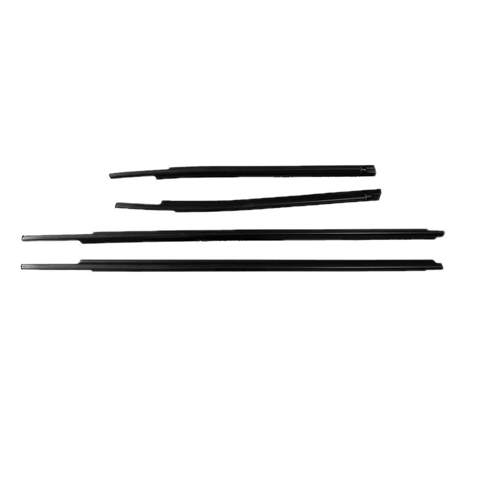 Toudayuhp For 2 Doors Compatible With Tundra Crew Max Double Cab 2/4 Doors 2007-2019 Outer Window Weatherstrip Glass Seal Belt Trim Sealing Rubber Strips(For 2 Doors)