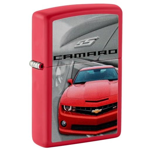 Zippo Chevrolet Camaro Design Red Matte Pocket Lighter