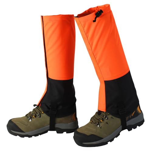 Shyllin Polainas Impermeables, Exteriores Polainas Senderismo, Ajustables Polainas Senderismo, Aire Libre Gaiter Legging, Hombres Polainas Nieve para Esquiar, Escalar Montañas, Trabajar Jardinería