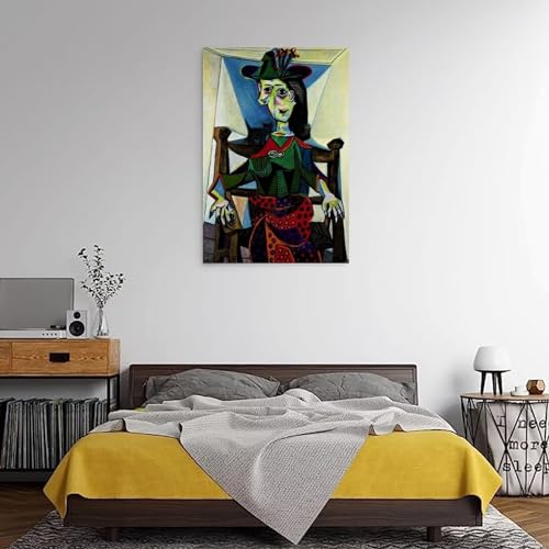 HBEOOP Pablo Picasso berühmte Farbe (Dora Maar mit Katze), Poster, Kunst, Leinwand, Gemälde, Dekor, Wanddruck, Foto, Zuhause, moderne Dekoration, 40 x 60 cm