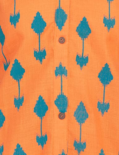 Image of ALC Creations Women's Cotton Straight Kurti(ALC9016ORNG Orange XXL)