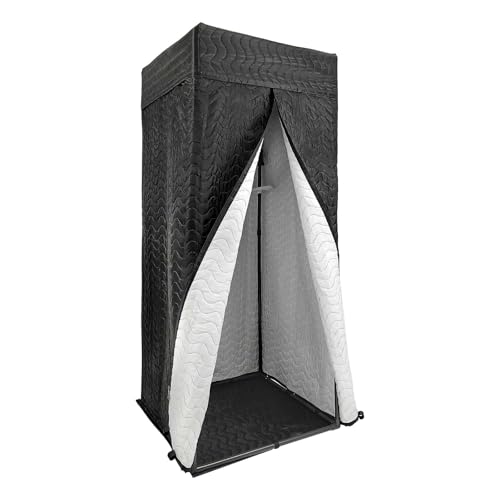 EEYBLAEEY Portable Vocal Booth - Studio Grade Echo-Free Recording Booth for Voiceover, Podcast & Singing, Home Studio/Sound Isolation Booth & Travel Bag, Black