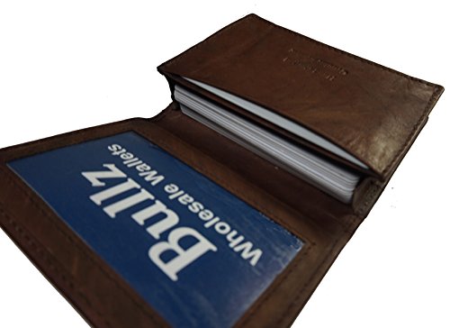 Leather Credit Card & Id Holder Slim Design Brown Men's Wallet2
